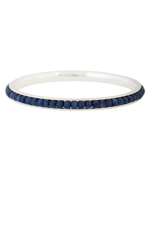 Paige Wallace Sodalite Silver Bangle