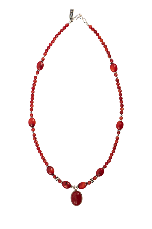 Paige Wallace Coral Pendant Necklace