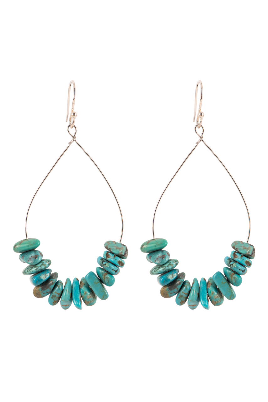 Paige Wallace Turquoise Chip Earrings