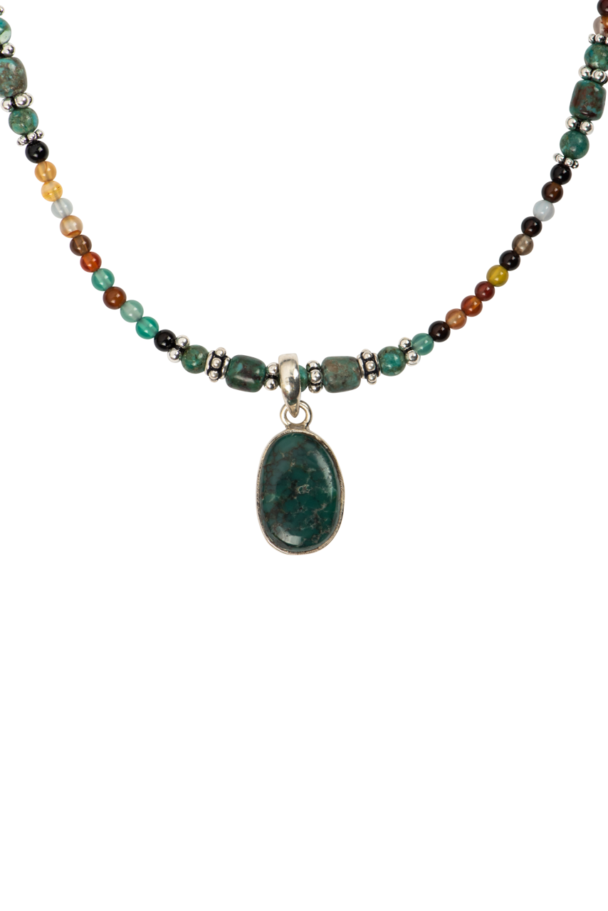 Paige Wallace Turquoise Multi Stone Necklace