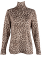 Tasha Polizzi Cashmere Leopard Print Turtleneck
