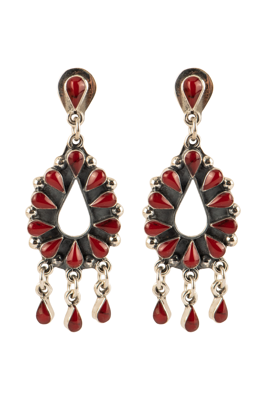 Paige Wallace Coral Dangle Earrings