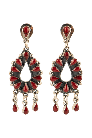 Paige Wallace Coral Dangle Earrings