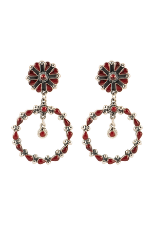 Paige Wallace Coral Flower Earrings