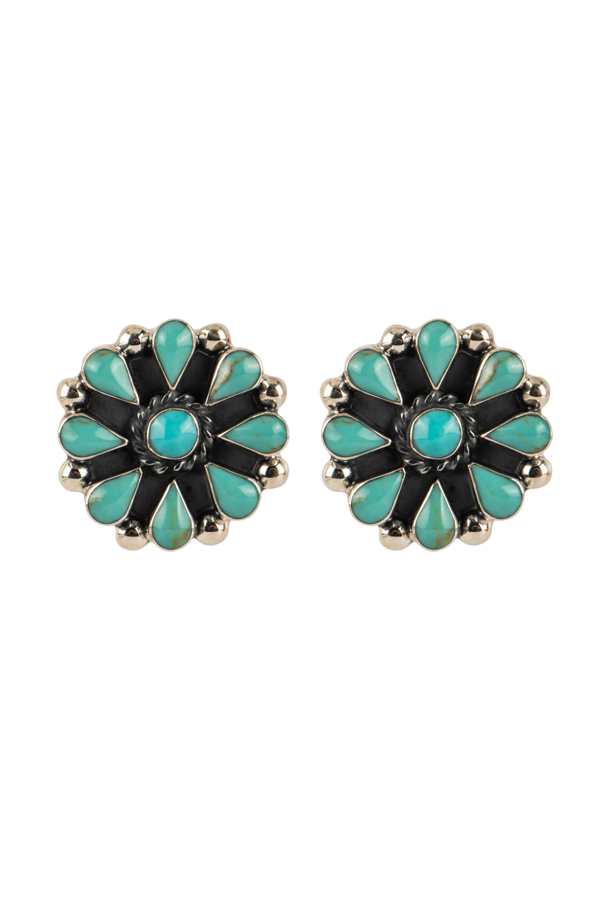 Paige Wallace Turquoise Flower Earrings