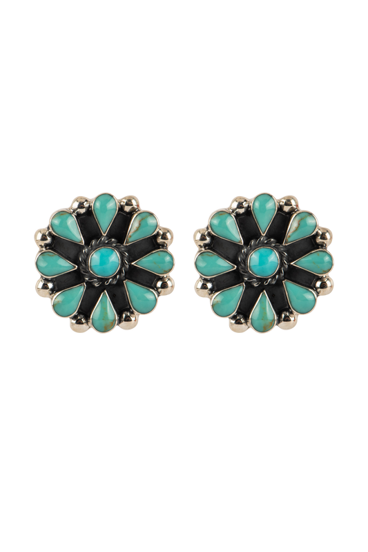 Paige Wallace Turquoise Flower Earrings