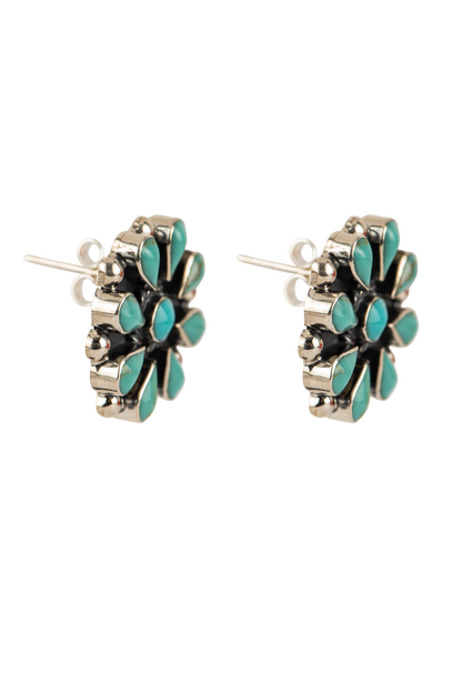 Paige Wallace Turquoise Flower Earrings