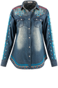 Tasha Polizzi Blue Washed Rayna Denim Shirt