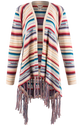 Tasha Polizzi Striped Fringe Cardigan