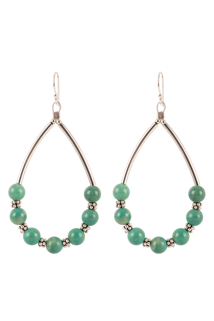 Paige Wallace Turquoise Loop Earrings
