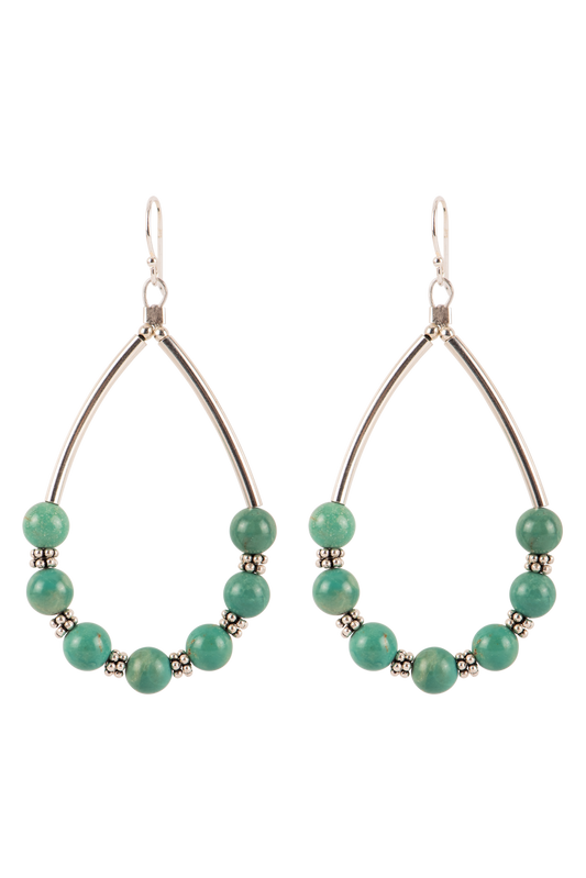 Paige Wallace Turquoise Loop Earrings