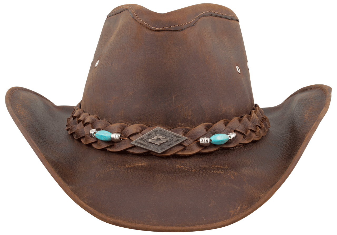 Bullhide Royston Leather Hat - Brown