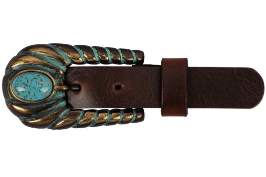 Streets Ahead Chocolate & Turquoise Stone Belt