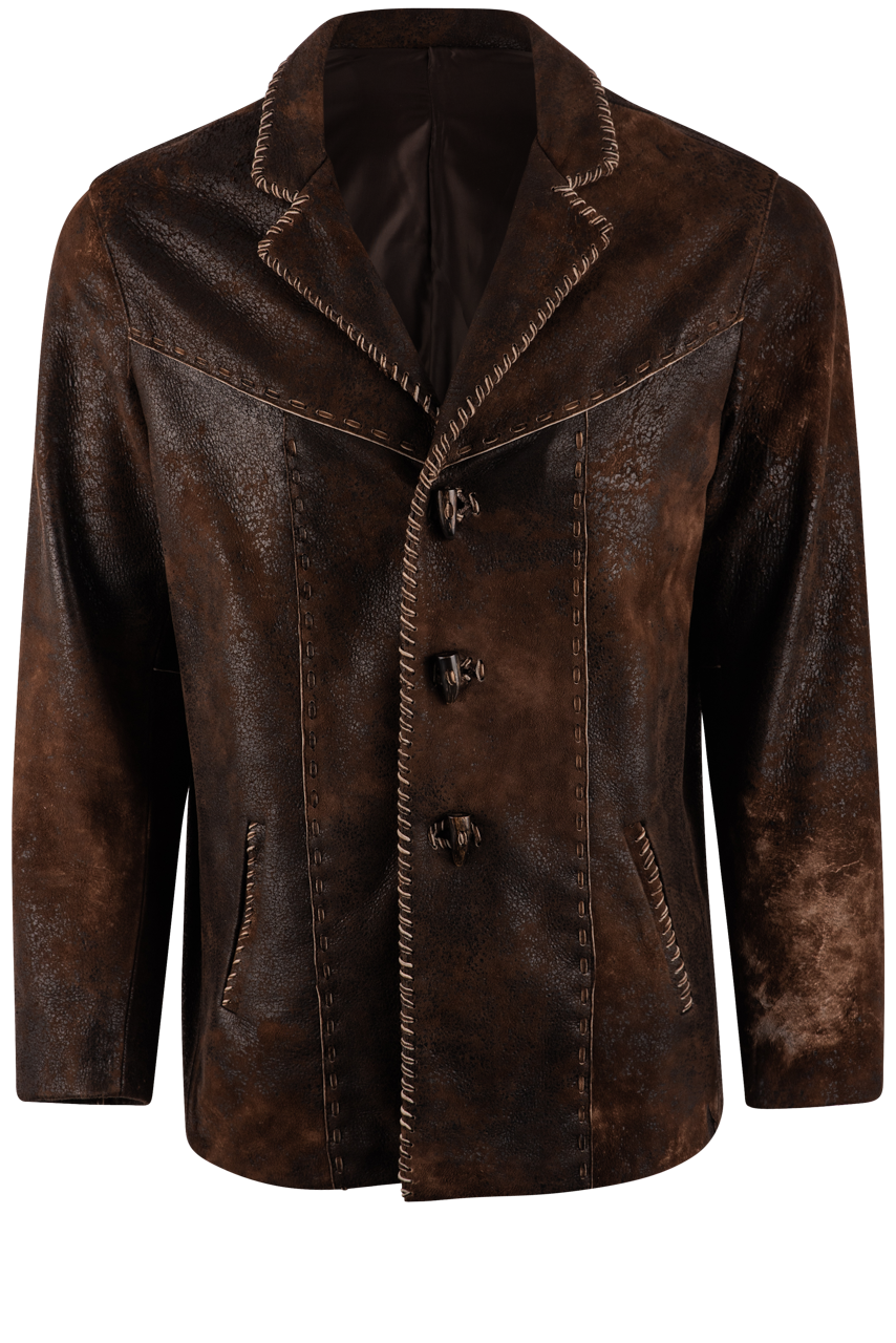 Continental Leather Vintage Brown Cigar Jacket
