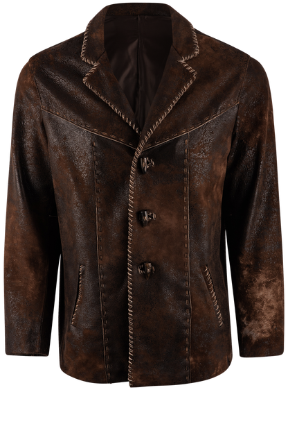 Continental Leather Vintage Brown Cigar Jacket