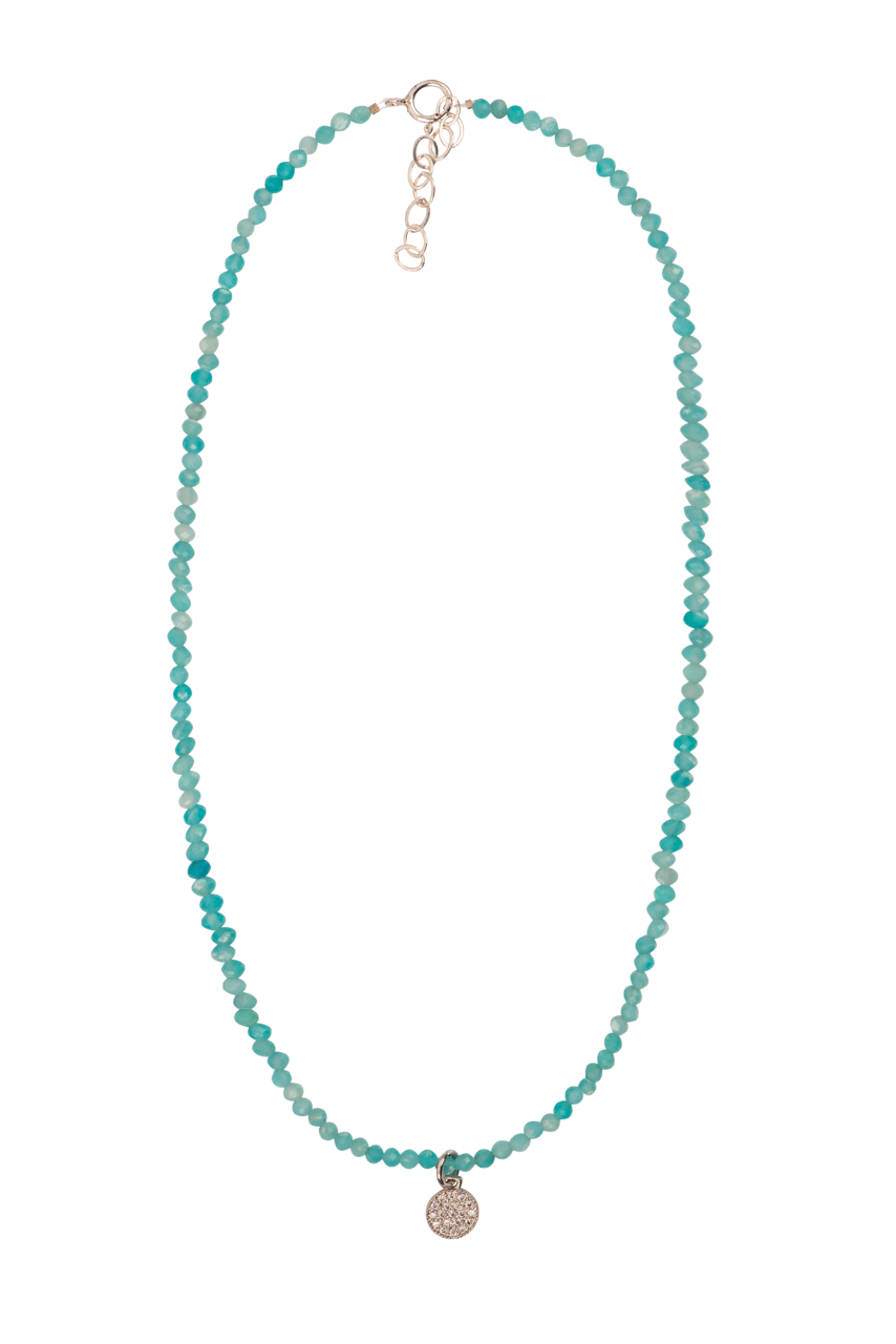 Brown Eyed Girl Amazonite Beaded Necklace