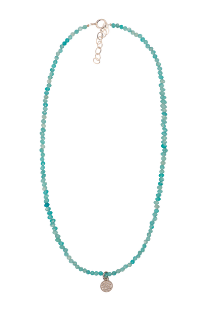 Brown Eyed Girl Amazonite Beaded Necklace