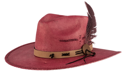 Bullhide Chasing Summer Red Straw Cowboy Hat
