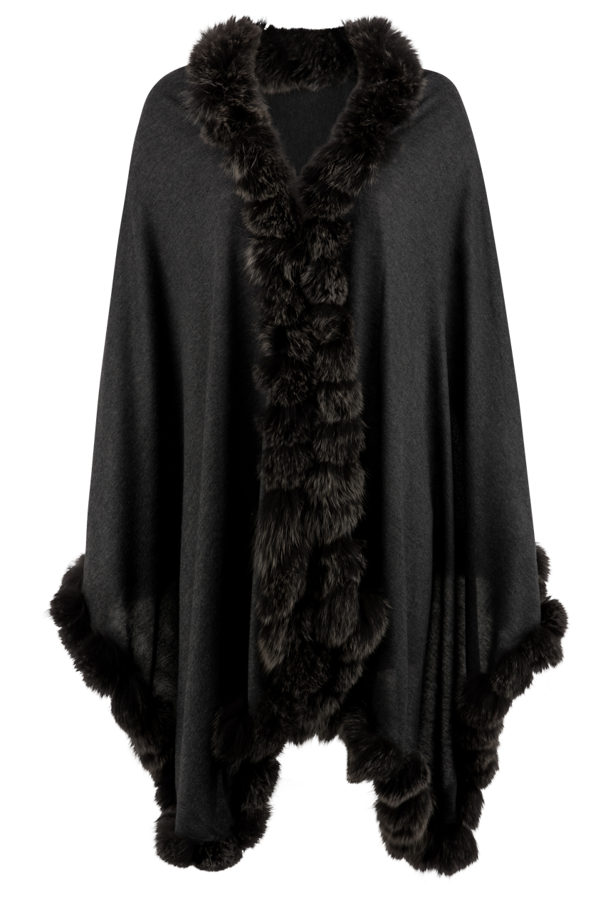 Dolce Cabo Cashmere & Fur Cape