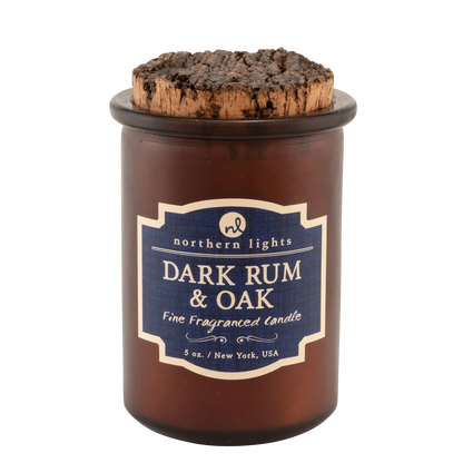 Northern Lights Dark Rum & Oak Candle