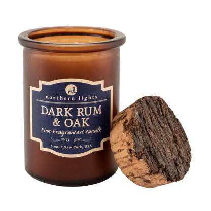 Northern Lights Dark Rum & Oak Candle