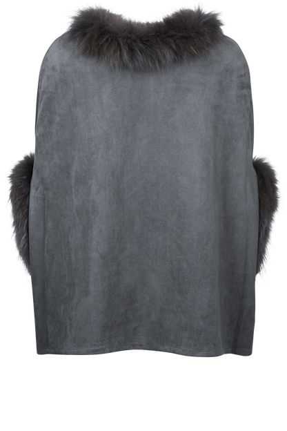 Dolce Cabo Raccoon Suede Poncho Top