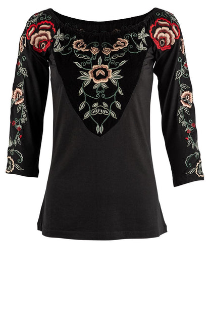 Vintage Collection Black Adore Velvet Knit Top