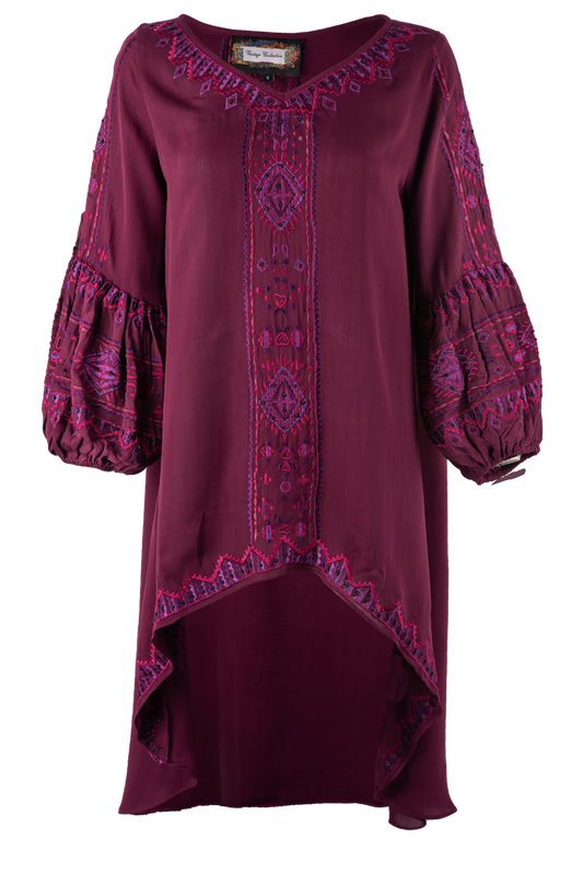 Vintage Collection Plum Adele Puff Sleeve Tunic