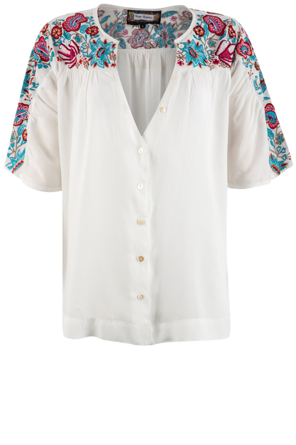 Vintage Collection Short Sleeve Embroidered Top