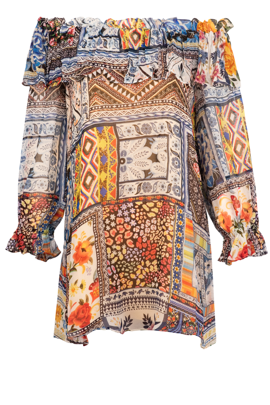 Vintage Collection Patchwork Peasant Dress