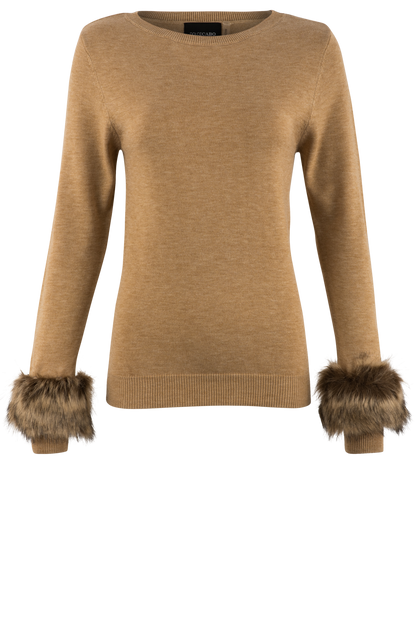 Dolce Cabo Faux Fur Knit Pullover