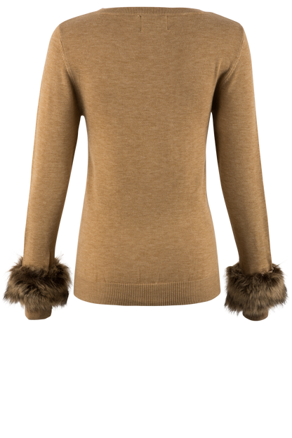 Dolce Cabo Faux Fur Knit Pullover