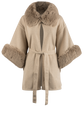 Dolce Cabo Faux Fur Belted Cape
