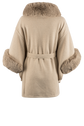 Dolce Cabo Faux Fur Belted Cape