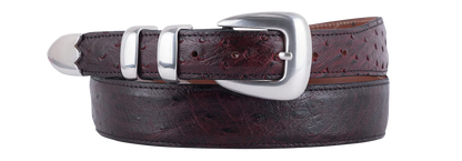 Chacon 1.25" Smooth Ostrich Tapered Belt
