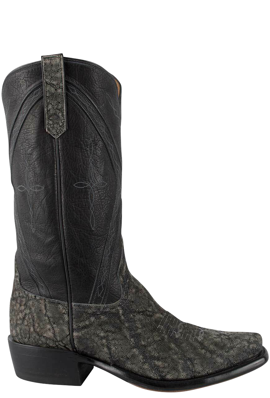 Rios of Mercedes Men's Safari Gray Elephant Cowboy Boots - Granite