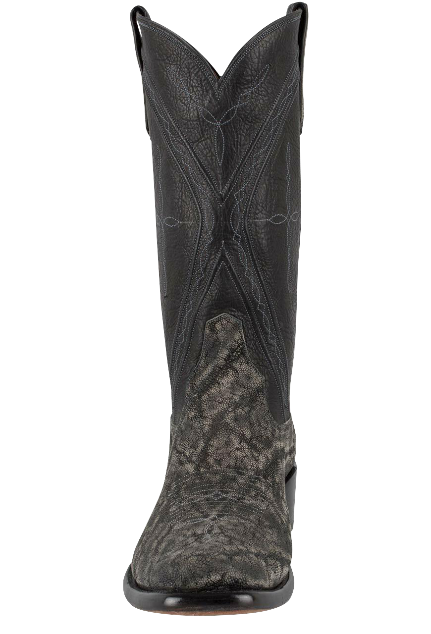 Rios of Mercedes Men's Safari Gray Elephant Cowboy Boots - Granite