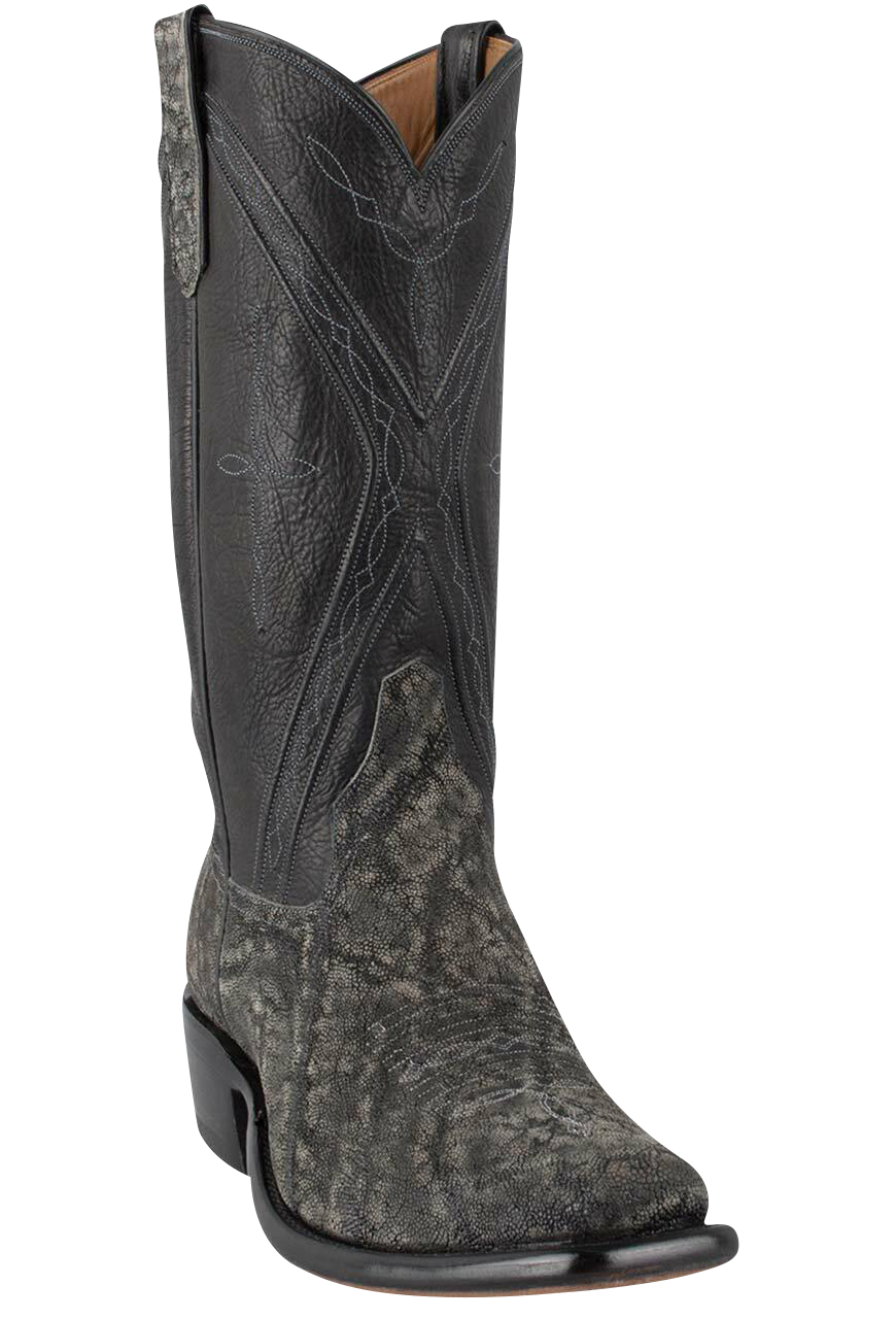 Rios of Mercedes Men's Safari Gray Elephant Cowboy Boots - Granite