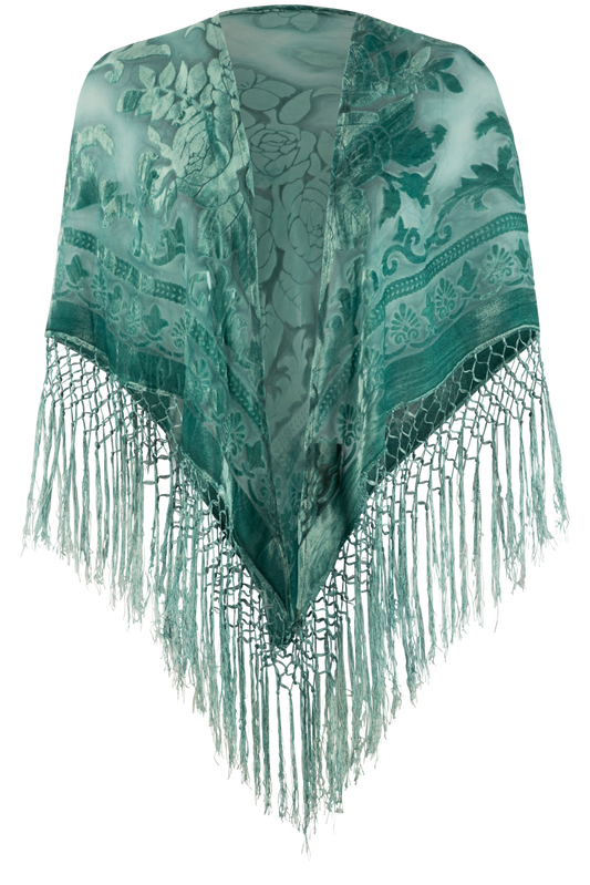 Pat Dahnke Turquoise Triangle Shawl