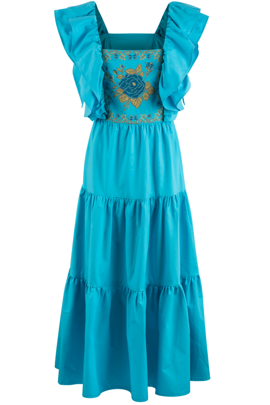 Margarita Mercantile Andrea Maxi Dress - Turquoise