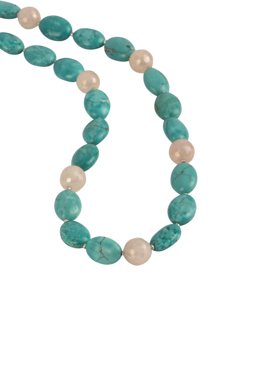 Ann Vlach Agate Turquoise Necklace