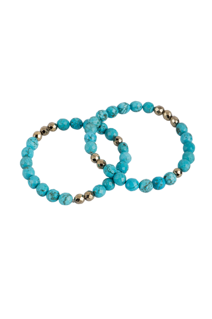Ann Vlach Faceted Turquoise Bracelet Set