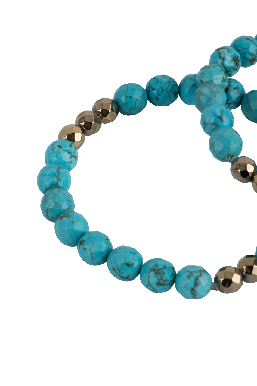 Ann Vlach Faceted Turquoise Bracelet Set