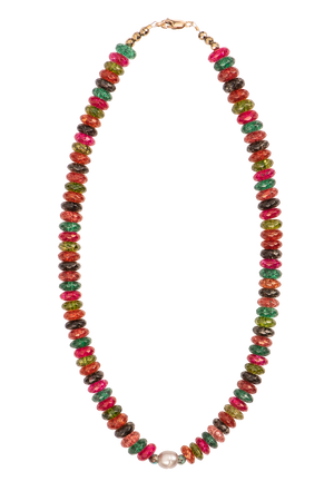 Ann Vlach Watermelon Quartz Necklace
