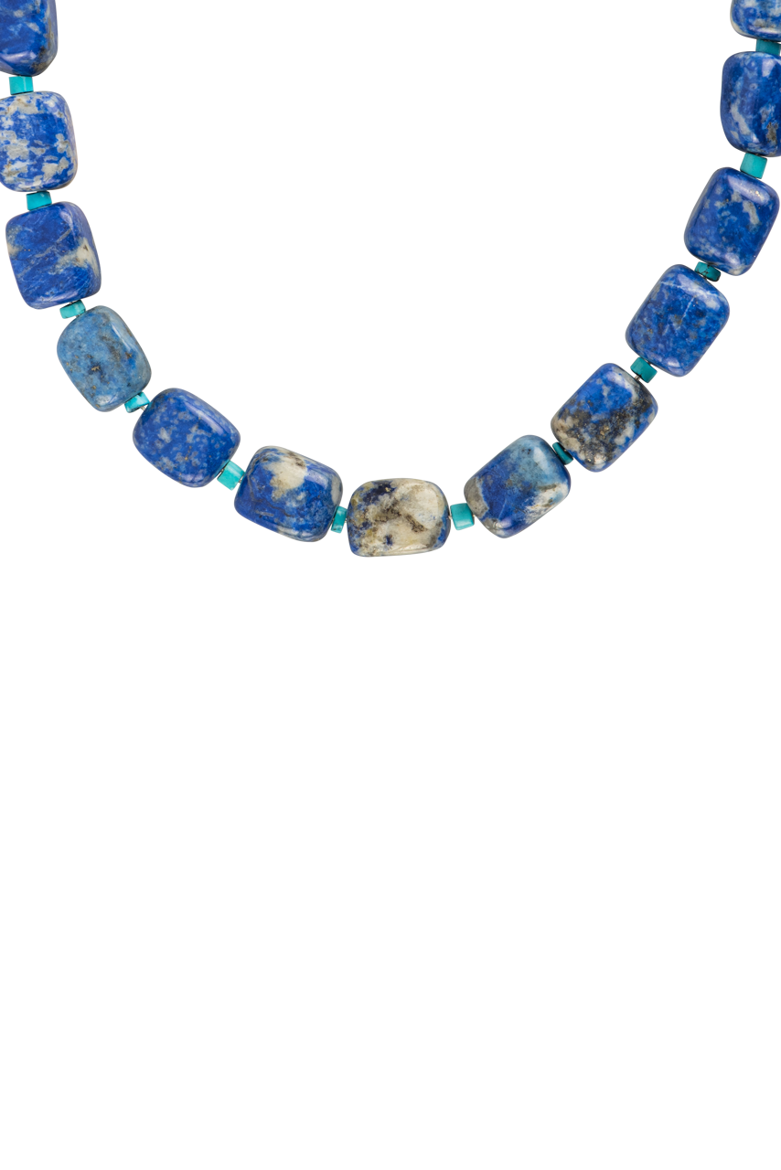 Ann Vlach Blue Lapis Chunk Necklace
