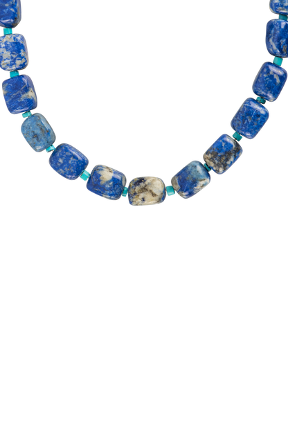 Ann Vlach Blue Lapis Chunk Necklace