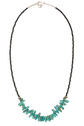 Ann Vlach Onyx Bead & Turquoise Necklace