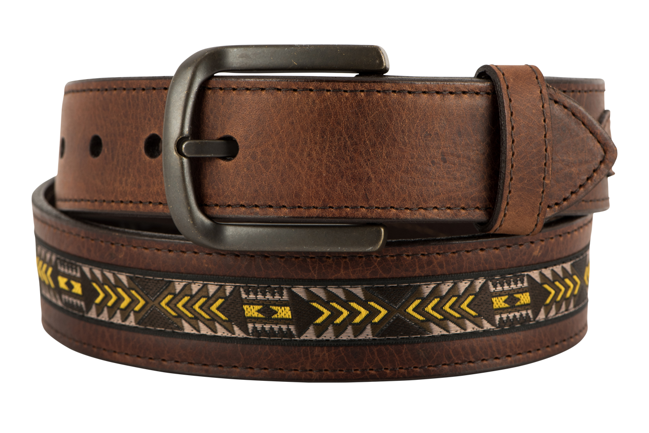 Vintage Bison 1.25" Azteca Leather Belt
