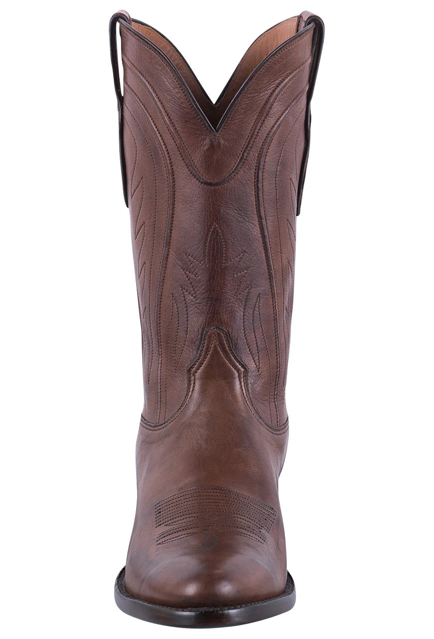 Black Jack Men's Exclusive Burnished Brown Ranch Hand Cowboy Boots