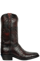 Black Jack Men's Caiman Belly Cowboy Boots - Black Cherry